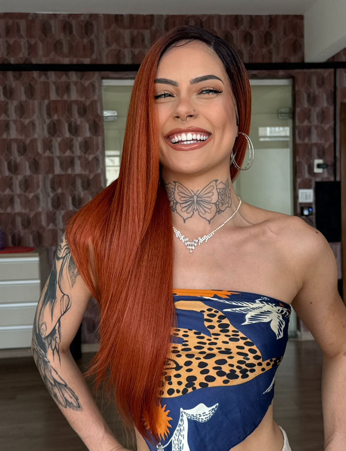 LACE FRONT NATURAL YAKI 26 - RUIVO COPPER ORANGE (NATURAL YAKI)