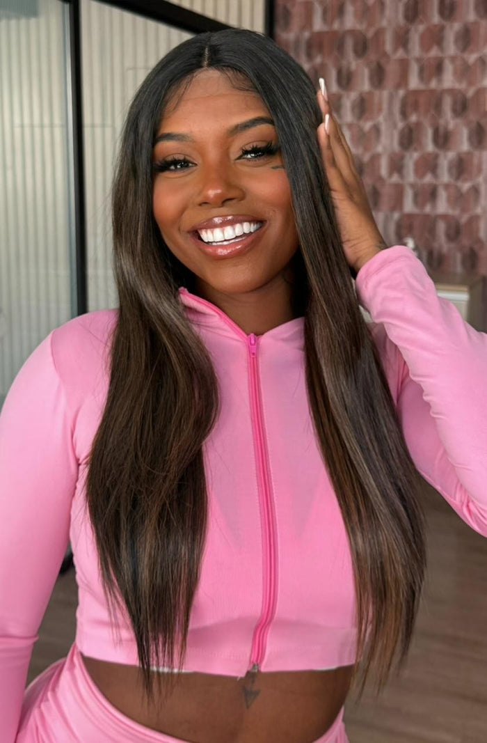 LACE FRONT CLARA 1472-26 - CASTANHO ESCURO COM MECHAS OP4/30/27 (PREMIUM)