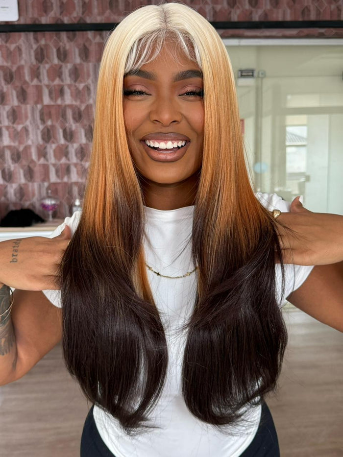 LACE FRONT AGATHA – LOIRO OMBRE CASTANHO LGT6/26A/613B (PREMIUM)
