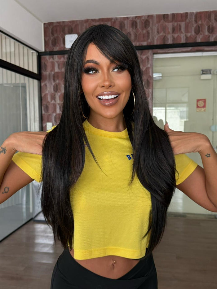 WIG LAUANE - PRETO COM MECHAS 1B/30 SLEEK (PREMIUM)