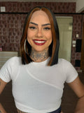 LACE FRONT ISABELA - PRETO COM MECHA FRONTAL 1B/30# (101 PREMIUM)