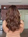 LACE WIG CATLEYA -  CASTANHO COM MECHAS RH4/33/22  (PREMIUM)