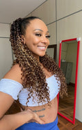RABO DE CAVALO SELINA - CASTANHO COM MECHAS 33/27 (BIO FIBRA)