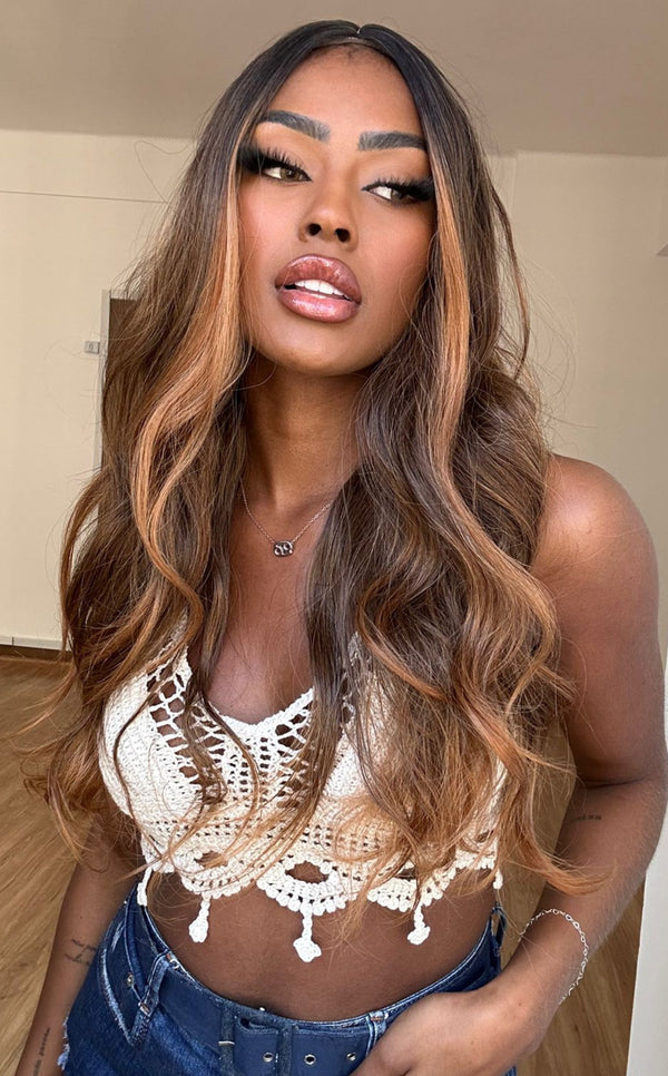 LACE WIG ARLENE - OMBRE MECHA FRONTAL 30Y (PREMIUM)
