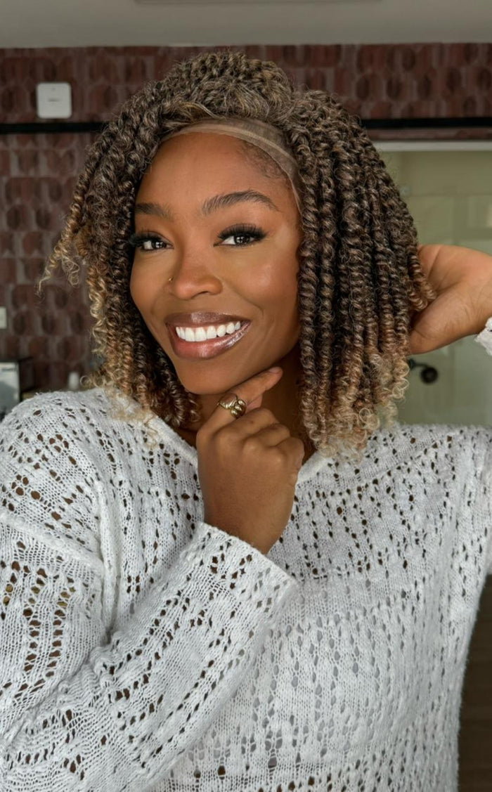 LACE FRONT NU LOCS SPRING TWIST 14 - OMBRE LOIRO T4/3027  (FIBRA SINTÉTICO)