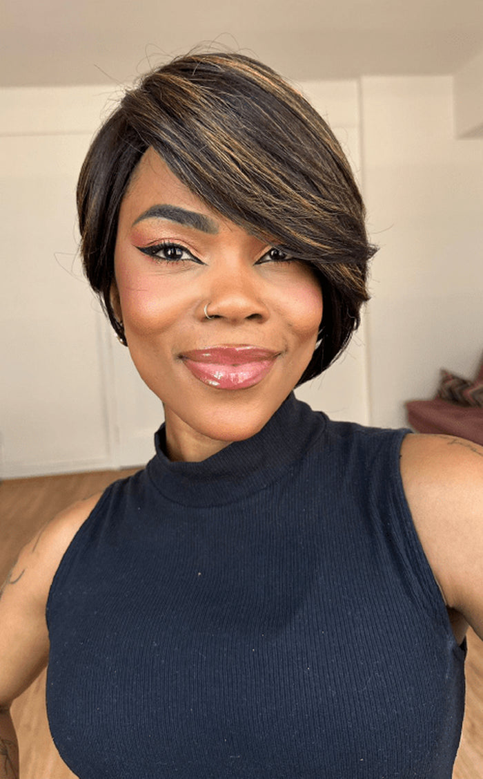WIG ERIKA - CASTANHO COM MECHAS F2/27 SLEEK (PREMIUM)
