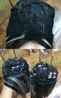 WIG SOFIA - CASTANHO ESCURO COM MECHAS PLATINADAS (ORGÂNICA)