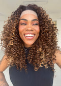 LACE FRONT TIKA - CASTANHO COM MECHAS 33/22 HD (BIO FIBRA)
