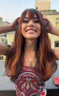 WIG OAKLAND - MECHAS RUIVO BHF4350 (HUMAN HAIR)