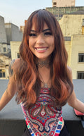 WIG OAKLAND - MECHAS RUIVO BHF4350 (HUMAN HAIR)