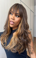 WIG OAKLAND - CASTANHO COM MECHAS BFF427 (HUMAN HAIR)