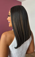 LACE FRONT DOMINICK - CASTANHO ESCURO COM MECHAS F2/27 SLEEK (PREMIUM)