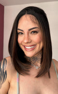 LACE FRONT LOVENA – PRETO COM MECHAS COR N2/30 SLEEK HD (PREMIUM)