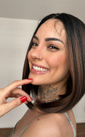 LACE FRONT LOVENA – PRETO COM MECHAS COR N2/30 SLEEK HD (PREMIUM)