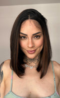 LACE FRONT LOVENA – PRETO COM MECHAS COR N2/30 SLEEK HD (PREMIUM)