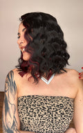LACE FRONT CRIMP - PRETO COM MECHAS FRONTAL MARSALA GFFREDWINE (FUTURA)