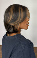 LACE FRONT TANIA - CASTANHO ESCURO COM MECHAS F2/27 SLEEK (PREMIUM)