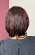 LACE FRONT TANIA - PRETO COM MECHAS VERMELHAS 1B/118 (PREMIUM)