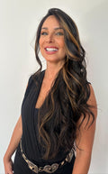 LACE FRONT BEATRIZ - PRETO COM MECHAS BTSN2/27 SLEEK (PREMIUM)