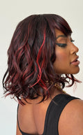 WIG GEMA - PRETO COM MECHAS VERMELHAS 530/RED (PREMIUM)