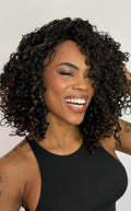 WIG ESMERA – PRETO COM MECHAS RHL2/30  (BIO FIBRA)