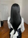 LACE FRONT DIAMANTE - PRETO SLEEK (PREMIUM)