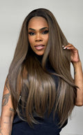 LACE FRONT DIAMANTE - LOIRO AVELÃ 12D SLEEK (PREMIUM)