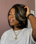 WIG RACHEL - PRETO COM MECHAS CH38-2 (PREMIUM)