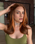 LACE FRONT GIBA - MESCLADO RUIVO 150R SLEEK (PREMIUM)