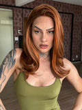 LACE FRONT GIBA - MESCLADO RUIVO 150R SLEEK (PREMIUM)