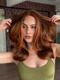 LACE FRONT GIBA - MESCLADO RUIVO 150R SLEEK (PREMIUM)