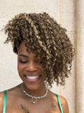 WIG DANÇA - CASTANHO COM MECHAS 12H24 (BIO FIBRA)