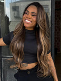 LACE FRONT GARDÊNIA - CASTANHO COM MECHAS 8A/27YA SLEEK (PREMIUM)
