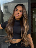 LACE FRONT GARDÊNIA - CASTANHO COM MECHAS 8A/27YA SLEEK (PREMIUM)
