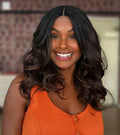 LACE FRONT VANESSA - CASTANHO COM MECHAS CHOCOLATE 33F (PREMIUM)