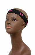 FAIXA ELASTICA - PRETO COM ROSA (DUPLA FACE)