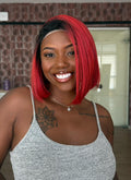 LACE WIG LUNA - VERMELHO RED (HUMAN BLEND)