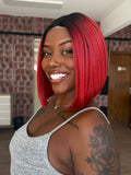 LACE WIG LUNA - VERMELHO RED (HUMAN BLEND)