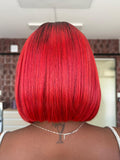 LACE WIG LUNA - VERMELHO RED (HUMAN BLEND)