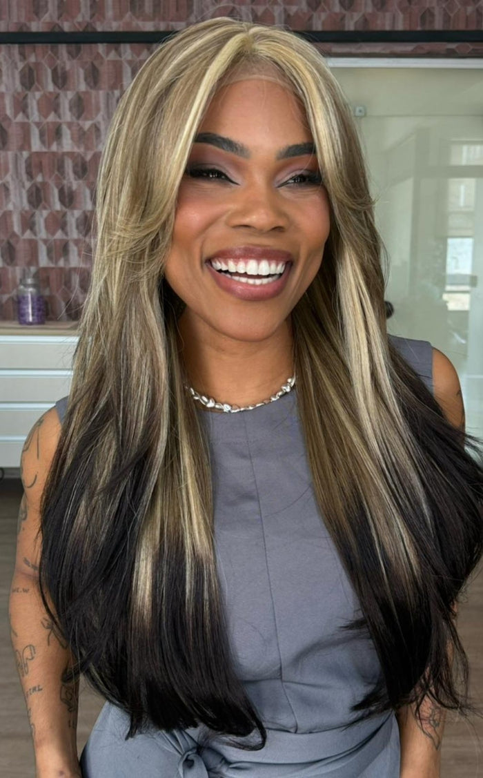 LACE FRONT CURTAIN - OMBRE MESCLADO 18/24D (PREMIUM)