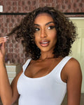 LACE FRONT RAPUNZEL- CASTANHO ESCURO COM MECHAS LOIRA FC2/27 (BIO FIBRA)