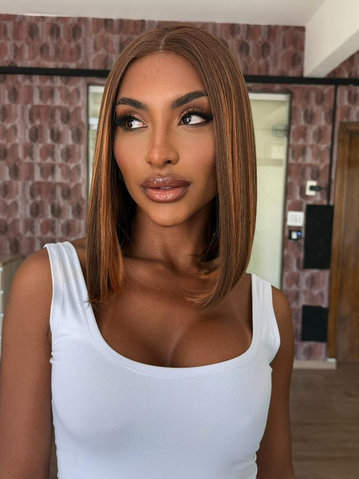 LACE FRONT LOVENA – MESCLADO RUIVO 150R SLEEK (PREMIUM)