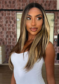 LACE FRONT SONIA - CASTANHO COM MECHAS FRONTAL 30S/26J SLEEK (PREMIUM)