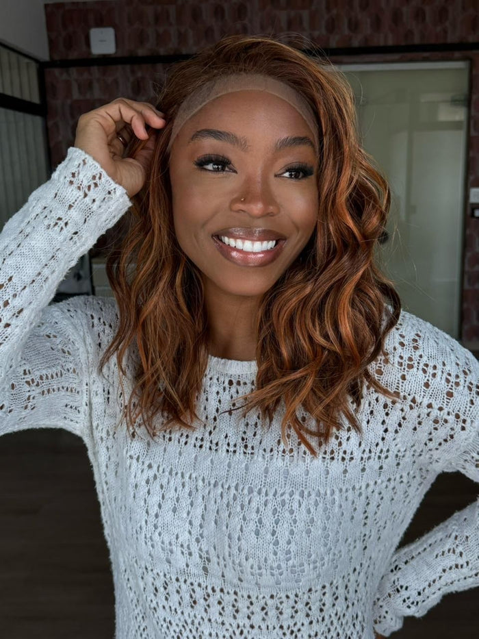 LACE FRONT NELLY - MESCLADO RUIVO 150R SLEEK (PREMIUM)