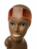 HAIR GRIP DE VELUDO  COM FRENTE TRANSPARENTE - COR MARROM