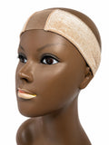 HAIR GRIP DE VELUDO  COM FRENTE TRANSPARENTE - COR BEGE