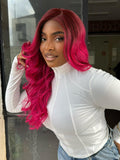LACE FRONT WILMA - ROSE RED/TT118A (PREMIUM)