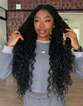 LACE FRONT NU LOCS FRENCH MLF620 - PRETO 1B (FIBRA SINTÉTICO)