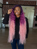 LACE FRONT BOHEMIAN - ROXO COM ROSA PK1/PK20 (PREMIUM)