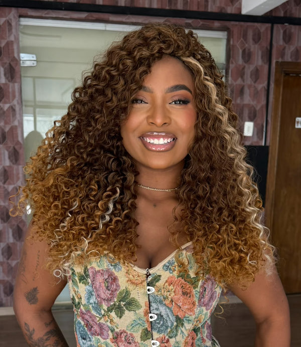 WIG LOLLA -   CASTANHO CLARO MESCLADO 433/613+1427 (BIO FIBRA)